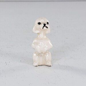 Hagen Renaker Thin Poodle Puppy Pale Pink Dog Miniature Figurine *FLAW*